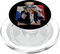 Zio Sam che si copre il viso in vergogna collage caos politico PopSockets PopGrip per MagSafe