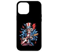 Zio Sam Chitarra Elettrica 4 Luglio Rock USA Custodia per iPhone 12 Pro Max