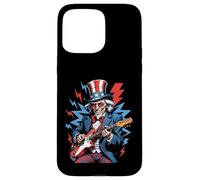 Zio Sam Chitarra Elettrica 4 Luglio Rock USA Custodia per iPhone 15 Pro Max