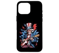 Zio Sam Chitarra Elettrica 4 Luglio Rock USA Custodia per iPhone 16 Pro Max