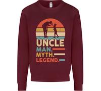 Zio Uomo Mito Leggenda Divertente Festa Del Papà Uomo Felpa Maglione