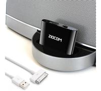 ZIOCOM Adattatore ricevitore Bluetooth a 30 pin per Bose iPhone, iPod, SoundDock e altri altoparlanti dock a 30 pin con cavo AUX da 3,5 mm (non per auto e moto) (grigio)