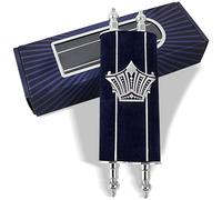 Zion Judaica - Piccola pergamena completa della Torah con coperchio, 20,3 cm, Scrittura completa della Torah con vocali e trop, Simchat Tohrah Judaica, regalo per bar/pipistrello, mitzvah, torah,