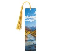 Zion National Park Segnalibri in legno per gli amanti dei libri, segnalibro fai da te fatto a mano con nappe colorate stampati su entrambi i lati, accessori artistici per libri, regalo per donne e