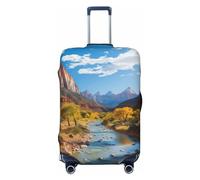 Zion National Park Travel Bagaglio Elastico Lavabile Valigia Copertura Protettiva Moda Elastico Bagaglio Antipolvere Manica Adatto 18-32 pollici, Nero, X-Large