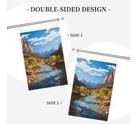Zion National Park Welcome Garden Flag 0,6 x 0,9 m Double Sided No Fade House Yard Flags Photo Sfondo Banner per Cortile Portico Prato Decorazione Esterna