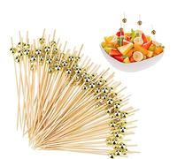ZIOYA 300 Pezzi Plettri da Cocktail Stecchini per Aperitivo Stuzzicadenti per Aperitivi per Salumi Sandwich Hamburger Marshmallow Frutta Decorazioni per Feste