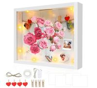 ZIOYA Cornice 3D Profonda 27 x 22 cm Luminosa a LED 1M Cornice portafoto 3D Cornice per Foto per Oggetti fino 3cm 3D Cornice Profonda per Regalo Amici di Famiglia Compleanni Viaggi Matrimoni