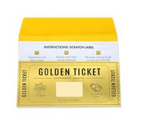 ZIOYANE 1 Set Biglietto d'oro, Gratta e vinci Rivela buono personalizzato in plastica da compilare tu stesso Biglietto ricordo per San Valentino, Natale e momenti speciali