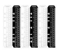 ZIOYANE 6 pezzi righello segnalibro flessibile, segnalibro A5 e divisorio in plastica con misuratore Strumento per raccoglitori PP per quaderni a 6 fori