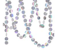 ZIOYANE Ghirlanda di carta iridescente, a pois rotondi da appendere e decorazione di compleanno per adulti e ragazzi (cartapesta)