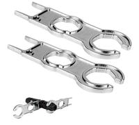 ZIOYANE Set di 2 connettori MC4, chiavi e tendicinghia per pannello solare per cavo e spina del sistema fotovoltaico (argento)