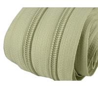 Zip 2 m, guida 5 mm + 5 zip, merce al metro divisibile, Poliestere, verde tiglio, 2 metri