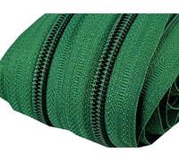 Zip 2 m, guida 5 mm + 5 zip, merce al metro divisibile, verde erba, 2 metri
