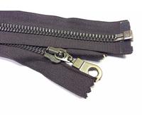 ZIP CHIUSURA LAMPO catena 10 brunita cm 90 UN CURSORE SGANCIABILE