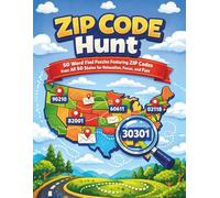 Zip Code Hunt: 50 Word Find Puzzles featuring ZIP CODES from All 50 States for Relaxation, Focus, and Fun