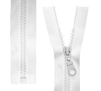 Zip divisibile, 2 pezzi, selezionare la lunghezza e il colore del binario, estremità aperta a 1 via #5, larghezza binario 5,75 mm, larghezza nastro 34 mm, zip di ricambio in plastica, zip in plastica