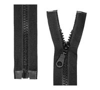 Zip divisibile, 2 pezzi, selezionare la lunghezza e il colore del binario, estremità aperta a 1 via #5, larghezza binario 5,75 mm, larghezza nastro 34 mm, zip di ricambio in plastica, zip in plastica