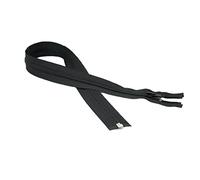 Zip in nylon con estremità separate, denti da 6 mm, 30 cm, colore: nero x 10 pezzi