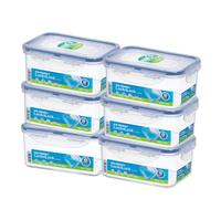 ZIP Premium Lock&Lock HPL815D - Set di 6 contenitori salvafreschezza multifunzione, 1,1 l