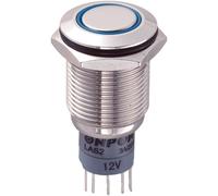 Zip Switch 16mm IP67 Vandalo Resistente Interruttore Spst On-On LED Blu