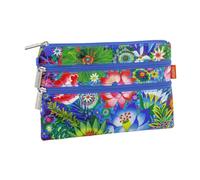 Zip Touch - Pochette a 3 zip - Fiori d'acqua