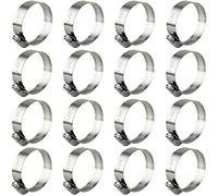 ZIPCCI Hose Clamp, 1-2 Inch Worm Gear Hose Clamps Stainless Steel for Fuel Line, Pipe, Radiator, Tube and Fuel Line, 27-51mm (16pack)
