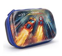 ZIPIT Astuccio 3D per ragazzi, astuccio lenticolare per la scuola, astuccio di grande capacità (gara automobilistica)