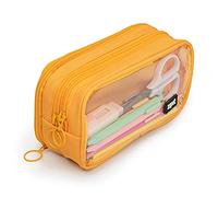 ZIPIT Metà e metà astuccio | Astuccio per matite di grande capacità | Astuccio per scuola, università e ufficio (giallo)