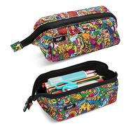 ZIPIT Lenny Astuccio Aesthetic Doodles, Portapenne Extra Capiente per Scuola, Matite, Penne e Accessori