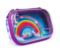 ZIPIT Scatola trasparente per matite, Arcobaleno, Large pencil pouch, Astuccio per matite