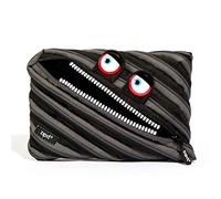 ZIPIT Astuccio Wildlings per bambini | Astuccio grande per scuola, università e ufficio | Astuccio per ragazzi e ragazze (nero)