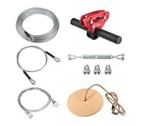 Zipline XL Infinity 45 m per bambini e adulti, cavo ultra resistente e freno a molla fino a 110 kg