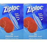 Ziploc quart freezer Bags - 54-count 54-Count (Pack of 2) Clear