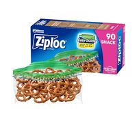 Ziploc Sacchetti per snack, sacchetti per freschezza in movimento, tecnologia Grip 'n Seal per una presa più facile, apertura e chiusura, 90 pezzi