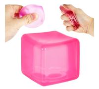 Ziporiajoy Durable Squishy Cube Squeeze Toy - Anxiety Relief for Boys & Girls Age 3+, 5 cm, rosa (rosa)