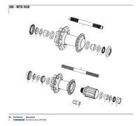Sram 11.2015.023.100, 023.100-Kit per mozzo MTH 506, Colore: Grigio Unisex Adulto, Nero-Nero