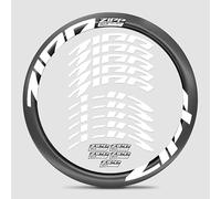 Zipp Firecrest 303 - Kit di adesivi per cerchi in carbonio per bici da strada, colori vivaci, antigraffio, taglio di precisione, protezione UV (bianco + stile 1)