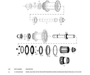 Zipp Tappi Per Mozzi Posteriori Cognition Disc Sram Xdr Black