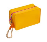 Zipper Cosmetic Pouch, Silicone Makeup Bag for Women, Portable Travel Pocket Makeup 7.09x2.56x3.54 Inches Ideal for Weekend, School, Business Trip, Beach