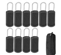 Zipper Pull Tab - Rubber Zipper Pull Replacement for Jackets, Bags, and Luggage | 10 Pack Detachable and Anti-Slip Zippers Handles, Easy to Install Durable Design