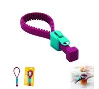 Zipper-Style Manual Jar and Bottle Opener,Silicone Grip for Easy Twisting,Compact Portable Design for Kitchen,Camping,Hiking,No Sharp Edges (purple,1PCS)