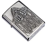 Zippo 1300003 Accendino con Logo Zippo, Argento, Standard