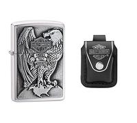 Zippo 200Hd.H231 Harley-Davidson, Accendino, Colore: Argento & Zippo, Porta Acce