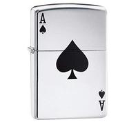 Zippo 24011, Accendino Asso di Picche, High Polished Chrome, Argento, 10.2 x 8.9 x 5.1 cm