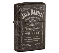 Zippo Accendino tascabile con immagine fotografica di Jack Daniel, 360°, colore: nero