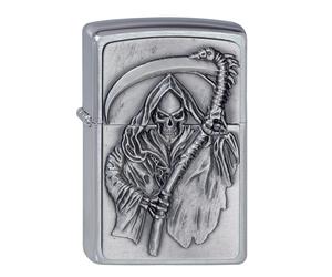 Zippo Accendino 2000856 Reapers Curse Emblema Grim Benzina più Leggera, Ottone