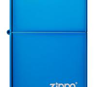 Zippo PVD Blue con Logo, Accendino Unisex Adulto, Blu, Regular