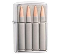 Zippo Multi Bullet PLACCA, Accendino Unisex Adulto, Cromato, Regular