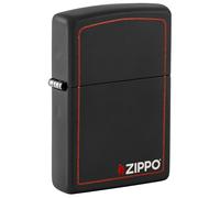 Zippo Accendino a Benzina Ricaricabile, Antivento, Ottone, Nero, 5,70 X 3,70 X 1,20 Cm